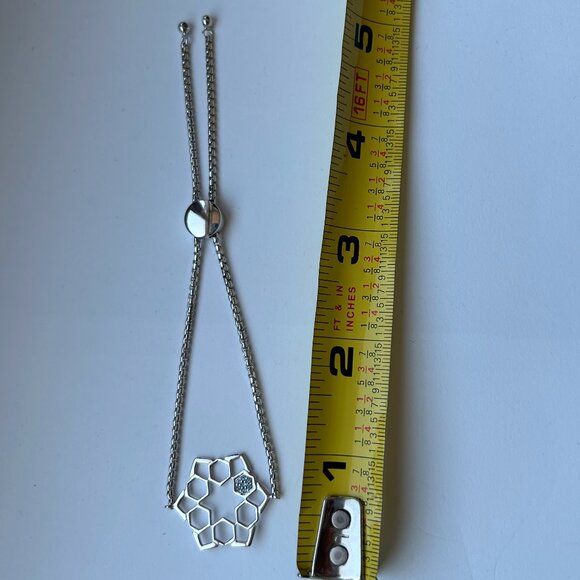 Sterling Silver with Diamonds Slider Bracelet by Cerimani - Picture 15 of 15